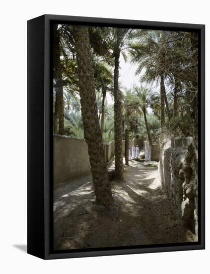 Water bailiffs at al-'Ain oasis-Werner Forman-Framed Premier Image Canvas
