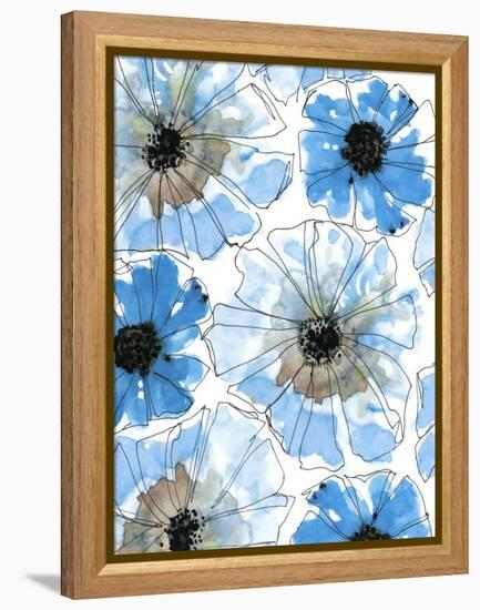 Water Blossoms I-Deborah Velasquez-Framed Stretched Canvas