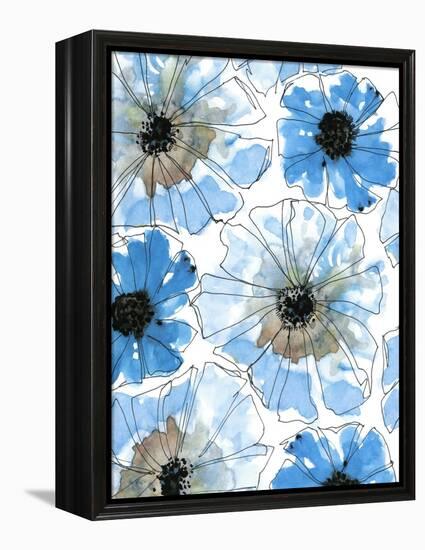 Water Blossoms I-Deborah Velasquez-Framed Stretched Canvas