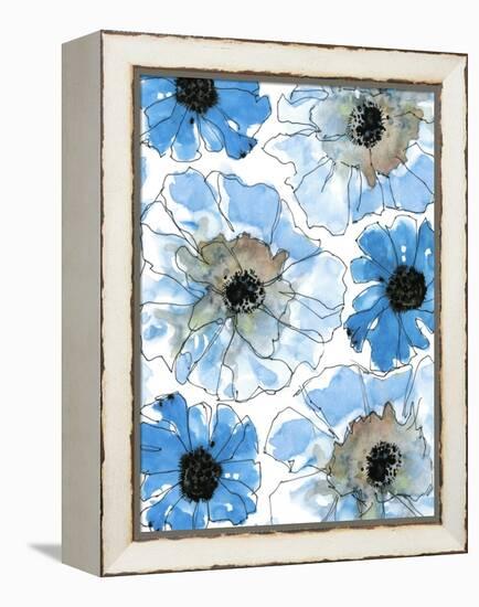 Water Blossoms II-Deborah Velasquez-Framed Stretched Canvas