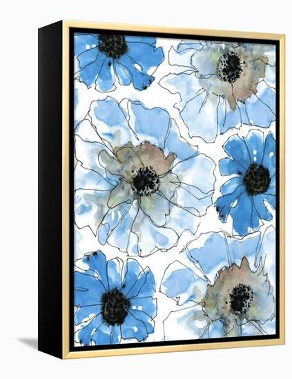 Water Blossoms II-Deborah Velasquez-Framed Stretched Canvas