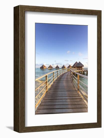 Water Bungalows of Pearl Beach Resort, Rangiroa Atoll, French Polynesia-Matteo Colombo-Framed Photographic Print