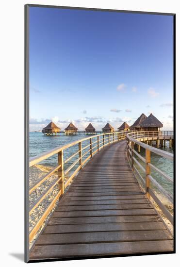 Water Bungalows of Pearl Beach Resort, Rangiroa Atoll, French Polynesia-Matteo Colombo-Mounted Photographic Print