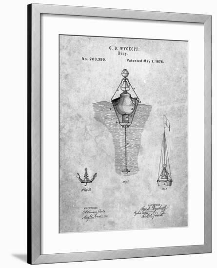 Water Buoy Patent-Cole Borders-Framed Art Print