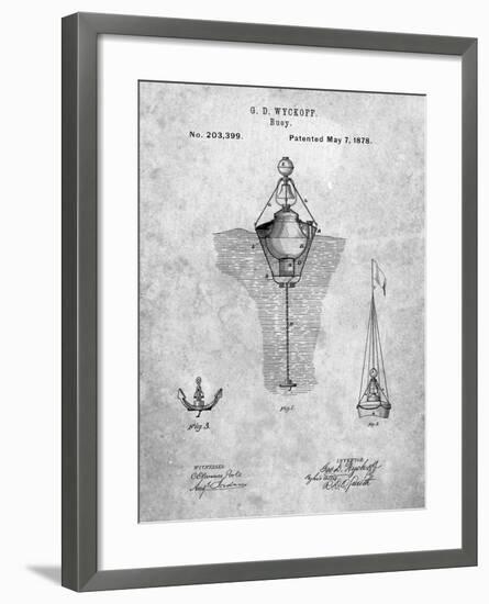 Water Buoy Patent-Cole Borders-Framed Art Print