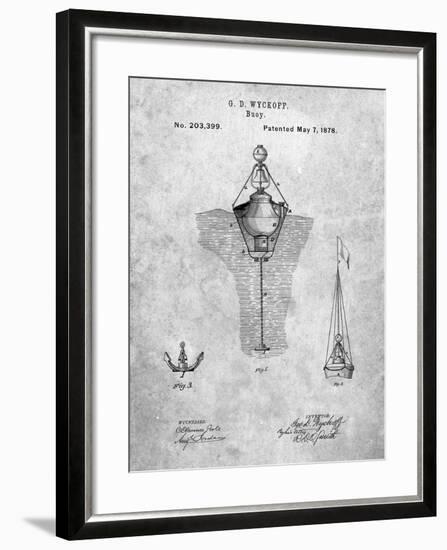 Water Buoy Patent-Cole Borders-Framed Art Print