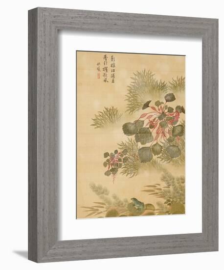 Water Caktrios and Frog-Ma Yuanyu-Framed Premium Giclee Print