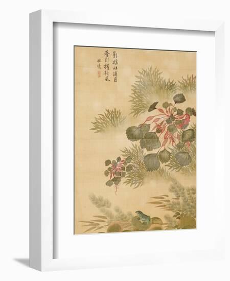 Water Caktrios and Frog-Ma Yuanyu-Framed Premium Giclee Print