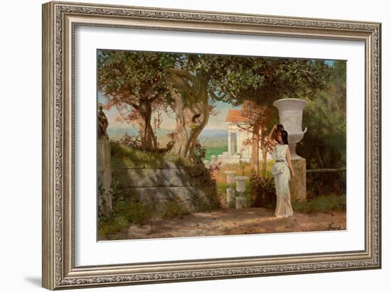 Water Carrier in an Antique Landscape with Olive Trees-Henryk Siemiradzki-Framed Giclee Print