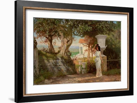 Water Carrier in an Antique Landscape with Olive Trees-Henryk Siemiradzki-Framed Giclee Print