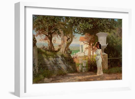 Water Carrier in an Antique Landscape with Olive Trees-Henryk Siemiradzki-Framed Giclee Print