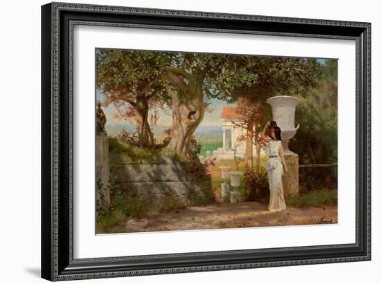 Water Carrier in an Antique Landscape with Olive Trees-Henryk Siemiradzki-Framed Giclee Print