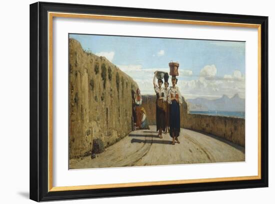 Water-Carriers at La Spezia-Vincenzo Cabianca-Framed Giclee Print