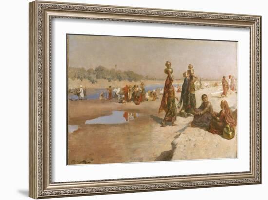 Water Carriers of the Ganges, C.1885 (Oil on Canvas)-Edwin Lord Weeks-Framed Giclee Print