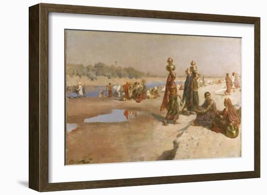 Water Carriers of the Ganges, C.1885 (Oil on Canvas)-Edwin Lord Weeks-Framed Giclee Print