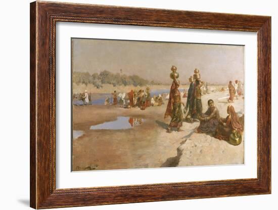 Water Carriers of the Ganges, C.1885 (Oil on Canvas)-Edwin Lord Weeks-Framed Giclee Print