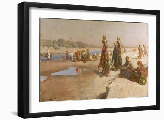 Water Carriers of the Ganges, C.1885 (Oil on Canvas)-Edwin Lord Weeks-Framed Giclee Print