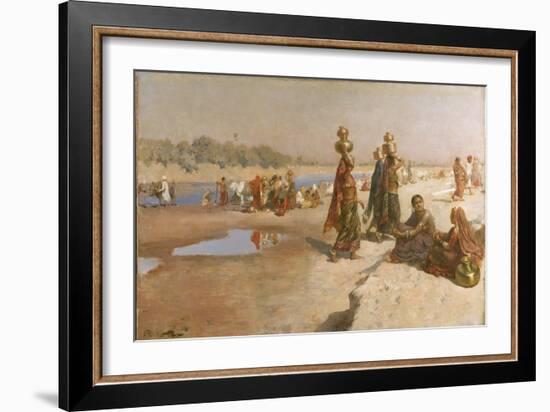 Water Carriers of the Ganges, C.1885 (Oil on Canvas)-Edwin Lord Weeks-Framed Giclee Print