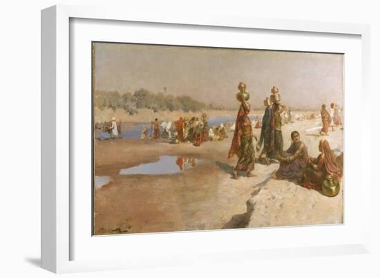 Water Carriers of the Ganges, C.1885 (Oil on Canvas)-Edwin Lord Weeks-Framed Giclee Print