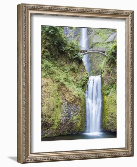 Water Cascades Down Multnomah Falls, Oregon-Ben Coffman-Framed Photographic Print