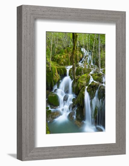 Water Cascading Down Toberia Falls-Juan Carlos Munoz-Framed Photographic Print