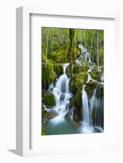 Water Cascading Down Toberia Falls-Juan Carlos Munoz-Framed Photographic Print