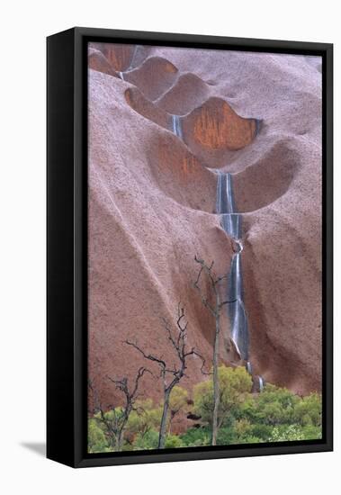 Water Cascading from Ayers Rock-Paul Souders-Framed Premier Image Canvas