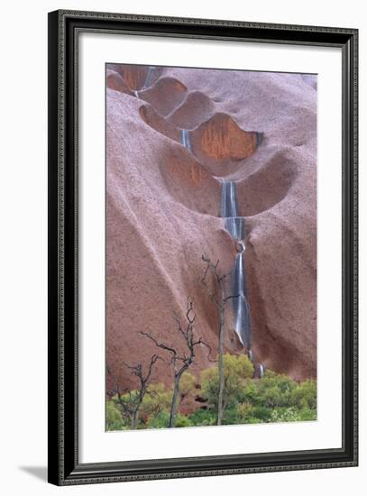 Water Cascading from Ayers Rock-Paul Souders-Framed Photographic Print