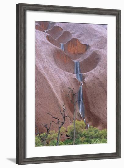 Water Cascading from Ayers Rock-Paul Souders-Framed Photographic Print