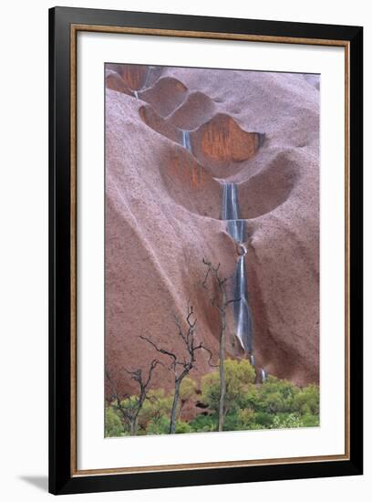 Water Cascading from Ayers Rock-Paul Souders-Framed Photographic Print