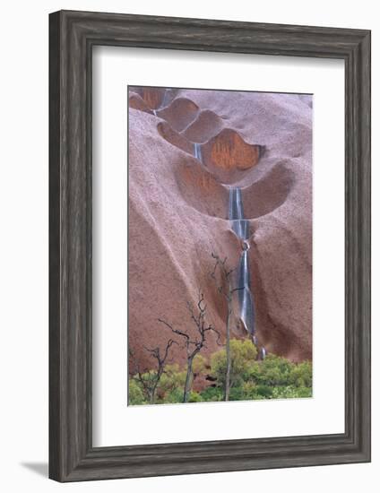 Water Cascading from Ayers Rock-Paul Souders-Framed Photographic Print