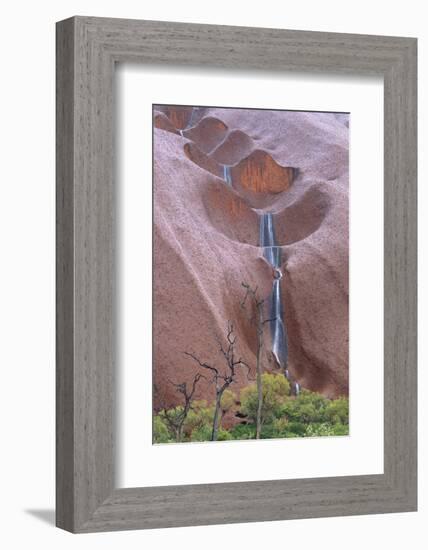 Water Cascading from Ayers Rock-Paul Souders-Framed Photographic Print