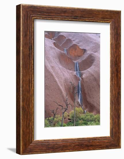 Water Cascading from Ayers Rock-Paul Souders-Framed Photographic Print