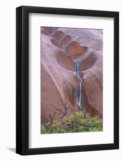 Water Cascading from Ayers Rock-Paul Souders-Framed Photographic Print