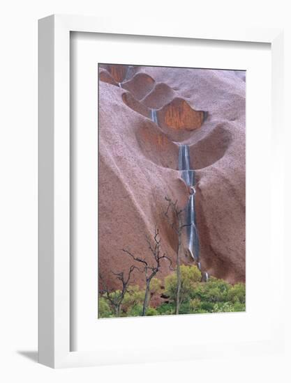 Water Cascading from Ayers Rock-Paul Souders-Framed Photographic Print