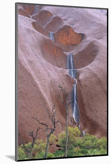 Water Cascading from Ayers Rock-Paul Souders-Mounted Photographic Print