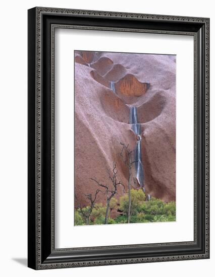 Water Cascading from Ayers Rock-Paul Souders-Framed Photographic Print