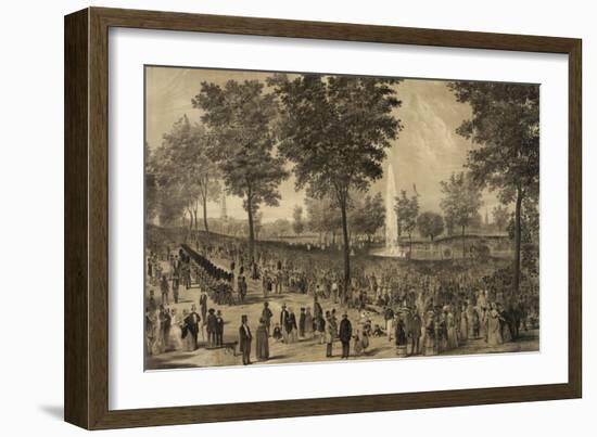 Water Celebration on the Commons - 1848-Tappan & Bradford-Framed Art Print