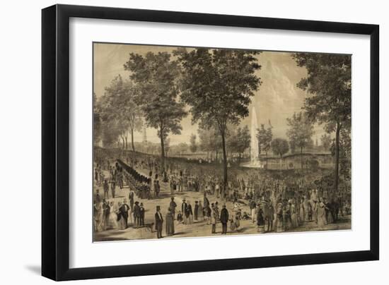 Water Celebration on the Commons - 1848-Tappan & Bradford-Framed Art Print