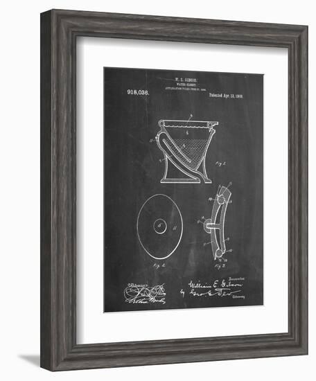 Water Closet Patent-null-Framed Art Print