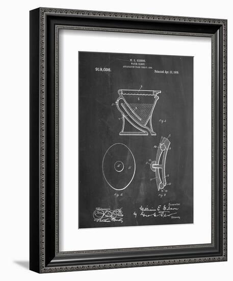 Water Closet Patent-null-Framed Art Print