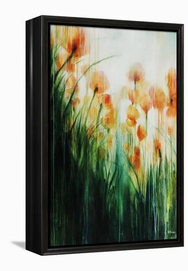 Water Color Poppy Feild-Rikki Drotar-Framed Premier Image Canvas