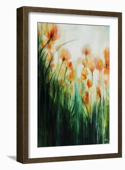 Water Color Poppy Feild-Rikki Drotar-Framed Giclee Print