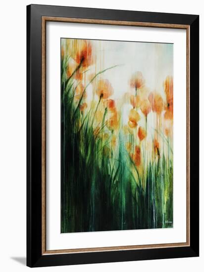 Water Color Poppy Feild-Rikki Drotar-Framed Giclee Print