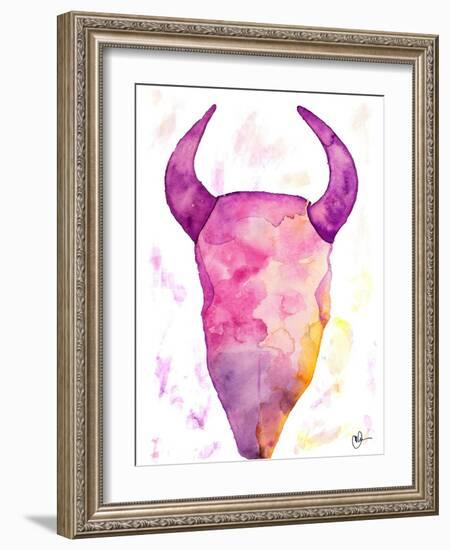 Water Color Skull-Kat Papa-Framed Art Print