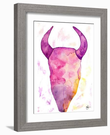 Water Color Skull-Kat Papa-Framed Art Print