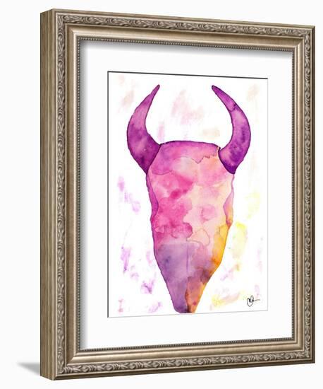 Water Color Skull-Kat Papa-Framed Premium Giclee Print