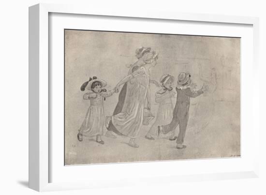 'Water-Colour Drawing for Colour Wood-Block Print', 1880-1890, (1923)-Catherine Greenaway-Framed Giclee Print