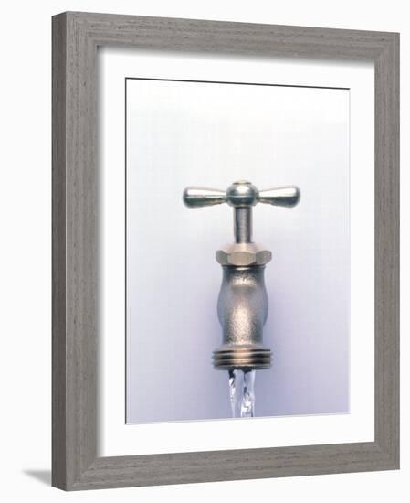 Water Coming Out of a Faucet-Chris Rogers-Framed Photographic Print