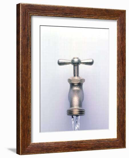 Water Coming Out of a Faucet-Chris Rogers-Framed Photographic Print